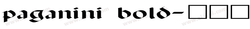 paganini bold字体转换